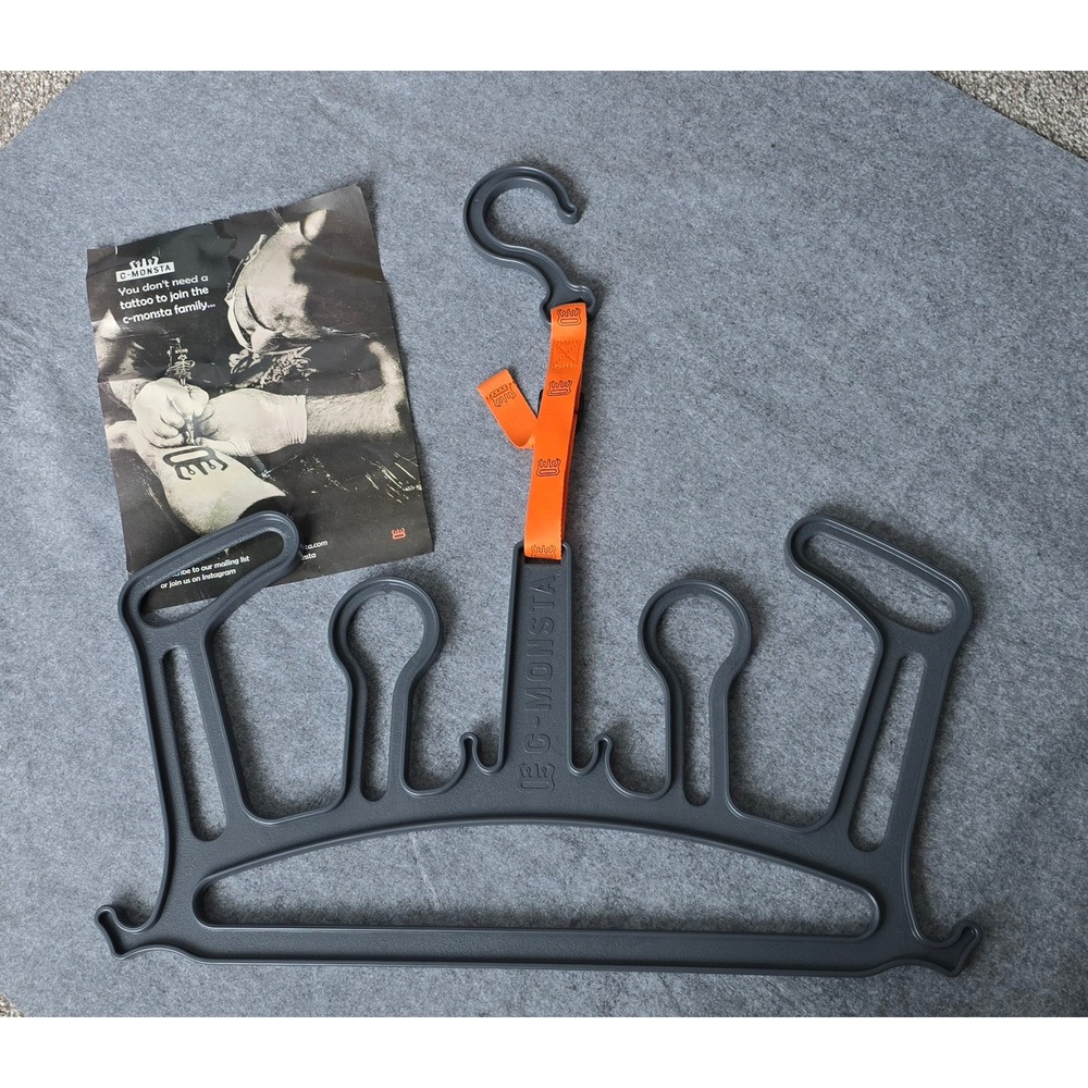 C-Monsta Wetsuit Hanger for Wetsuit, Gloves & Boots Heavy Duty gray orange EUC